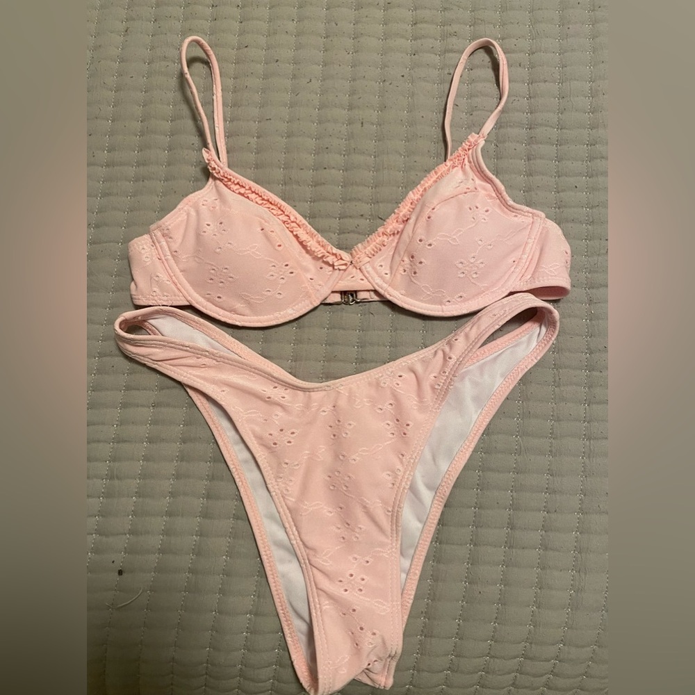 Shein Pink Ruffle Bikini